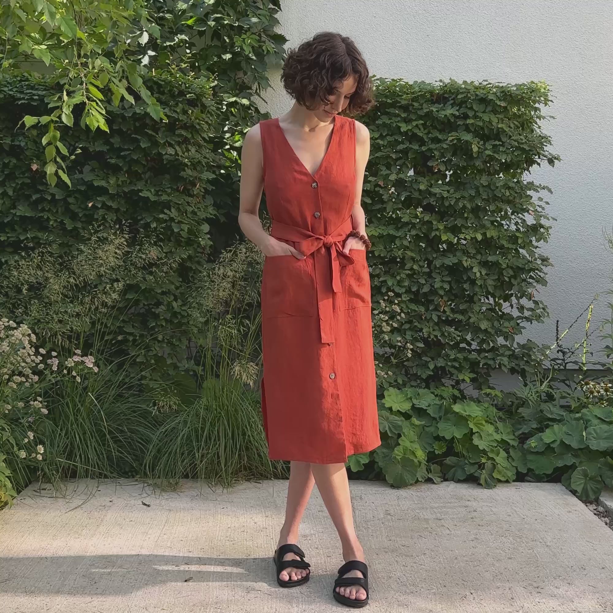 Linen Safari Dress Sierra