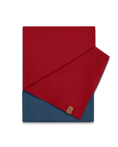 Men&#39;s Merino Scarf Denim/Royal Cherry
