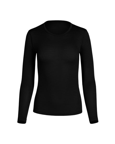 Women&#39;s 160 Thermal Long Sleeve Crew Black
