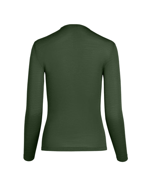 Women&#39;s 160 Thermal Long Sleeve Crew Dark Green