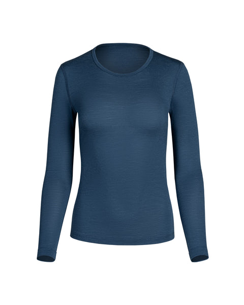 Women&#39;s 160 Thermal Long Sleeve Crew Denim