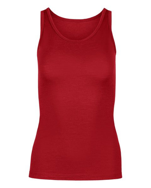 Women&#39;s Merino Tank Top Royal Cherry Front