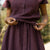 Linen Front Button Dress Brigit Shadow Purple