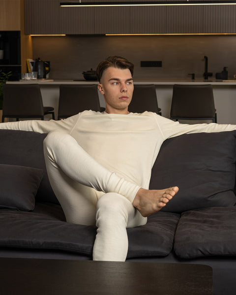 Men&#39;s Merino 250 Long Sleeve Crew Natural