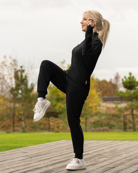 Women&#39;s Jogger sweatpants 250gsm Black