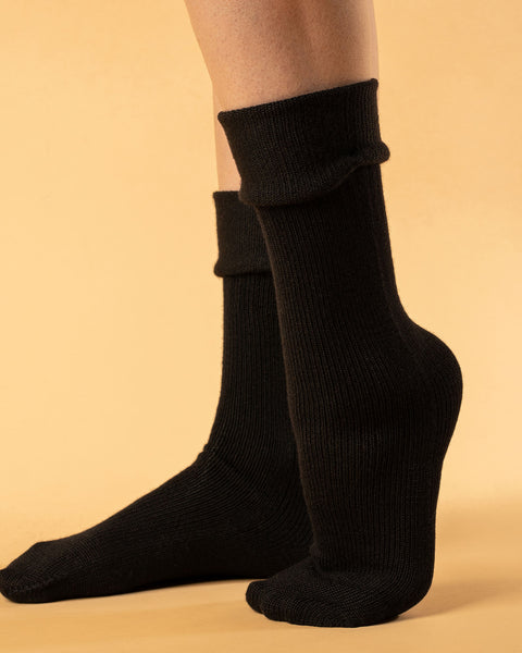 Women&#39;s Socks 2-Pack Black/Creamy beige