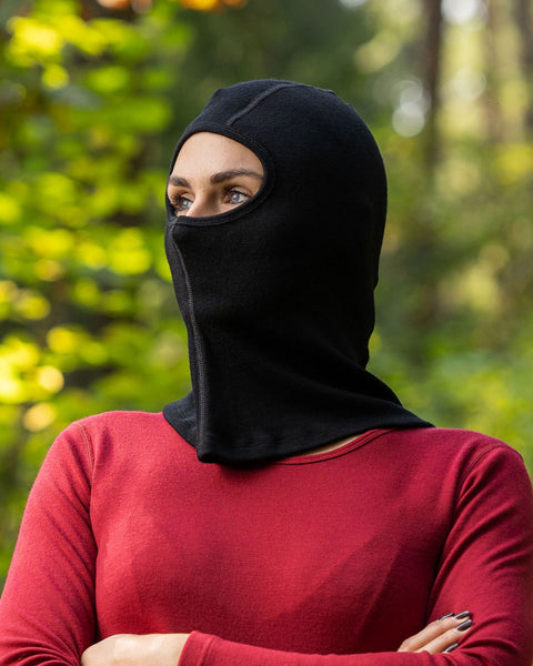 Women&#39;s Merino 250 Balaclava Face Cover Black
