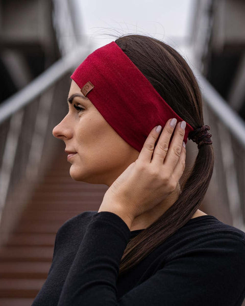 Women&#39;s Headband 160 Merino Royal Cherry